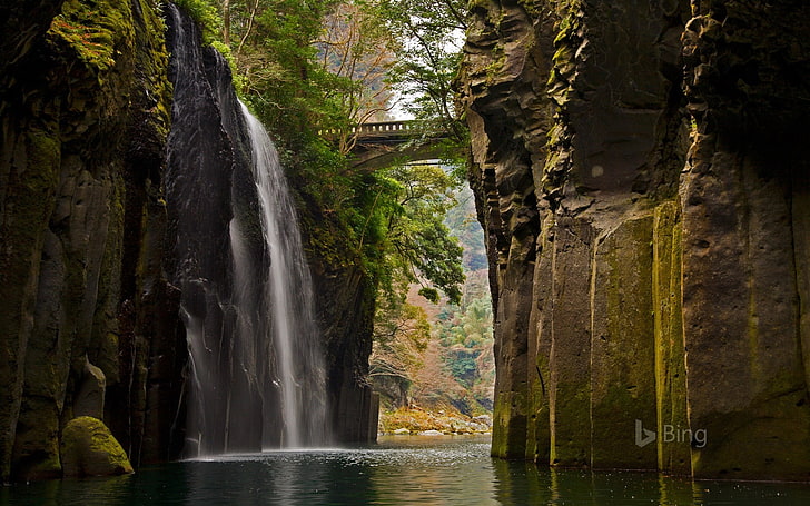 Japan Takachiho Gorge Kyushu-2016 Bing Desktop Wal.., water, beauty in nature