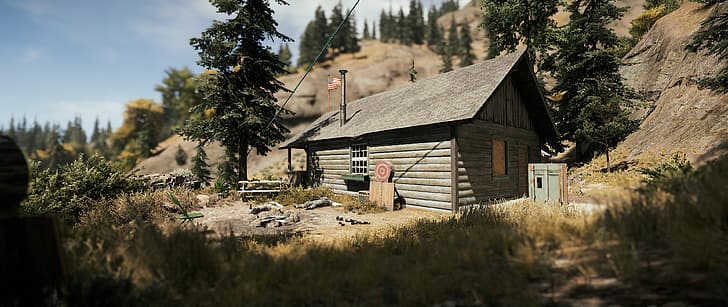 Far Cry 5, house, Montana, screen shot, HD wallpaper