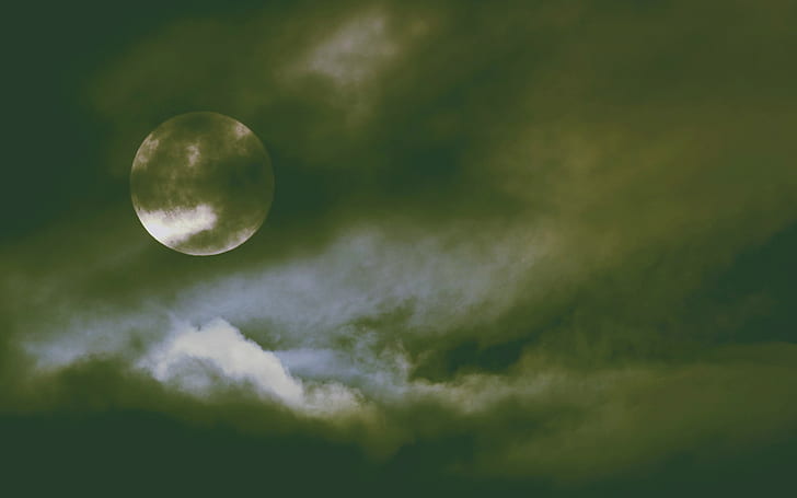 horror, Moon, HD wallpaper