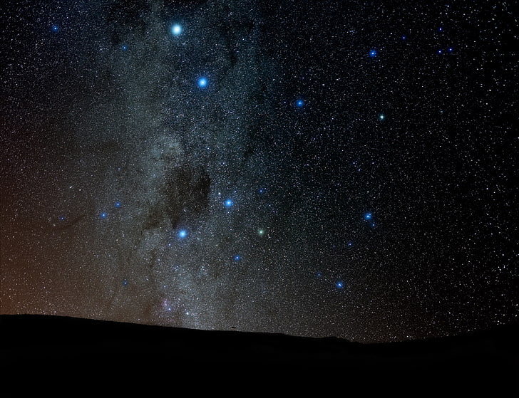 Milky Way galaxy, Alpha and Beta Centauri, southern Cross, the milky Way, HD wallpaper