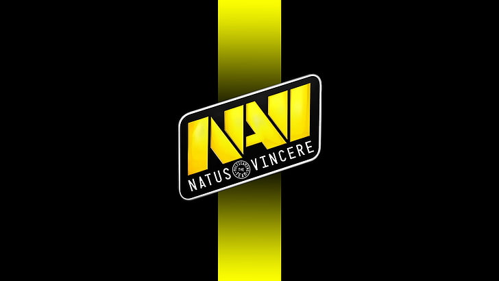 Natus Vincere logo, dota, na'vi, dota 2, yellow, sign, black Color, HD wallpaper
