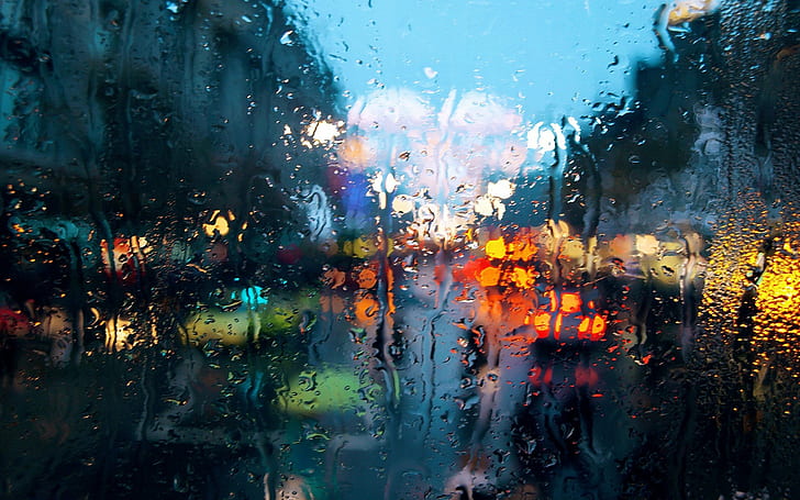 raindrop on glass vehicle window, water on glass, wet, glass - material, HD wallpaper