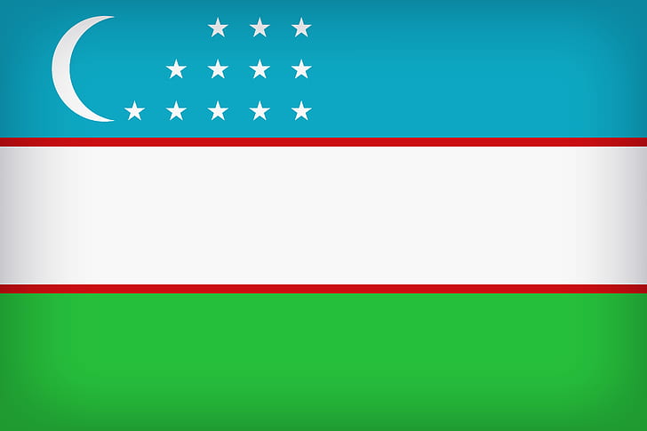 Flag, Uzbekistan, Flag Of Uzbekistan, Uzbekistan Large Flag, HD wallpaper
