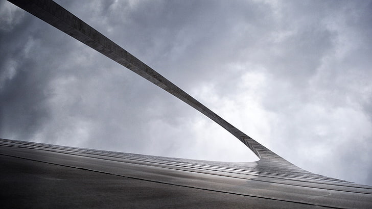 arch, St. Louis, photography, cloud - sky, architecture, low angle view, HD wallpaper