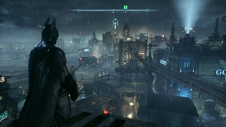 Batman video game screengrab, Batman: Arkham Knight, architecture