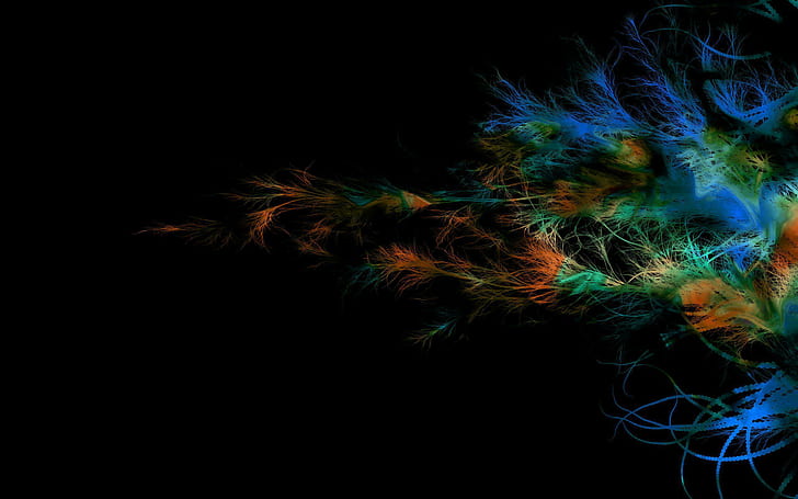 Colorful feathers, green blue and red wallpaper, abstract, 2560x1600, HD wallpaper