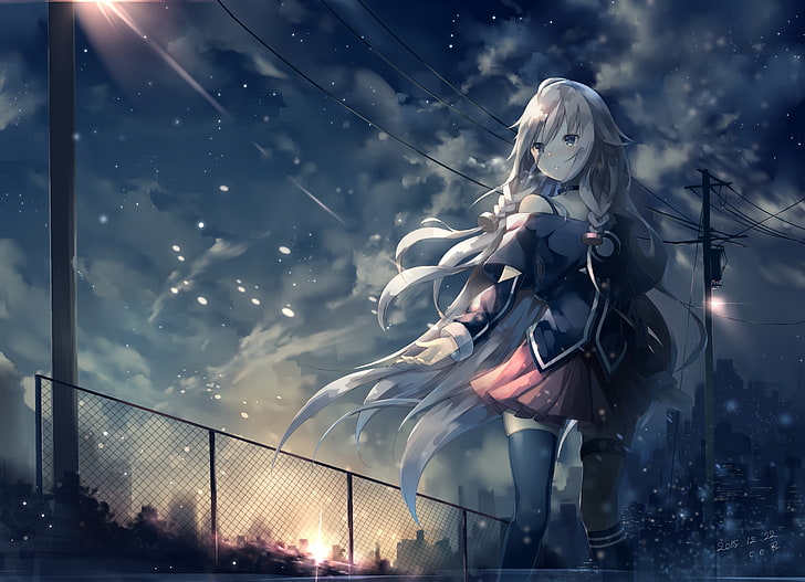 woman with white hair anime wallpaper, anime girls, IA (Vocaloid), HD wallpaper