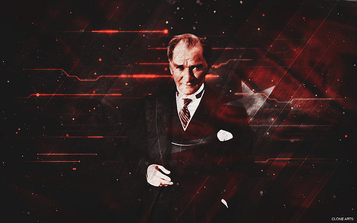 man's portrait photo, Mustafa Kemal Atatürk, men, businessman, HD wallpaper