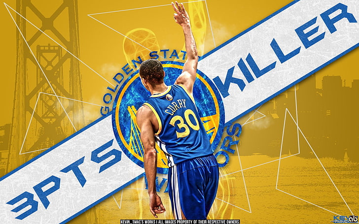 HD wallpaper: blue and yellow Stephen Curry 30 jersey, basketball, NBA,  killer | Wallpaper Flare