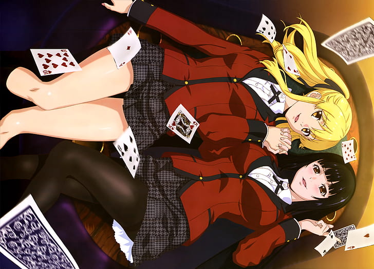 HD wallpaper: anime, anime girls, Kakegurui, Jabami Yumeko, Saotome ...