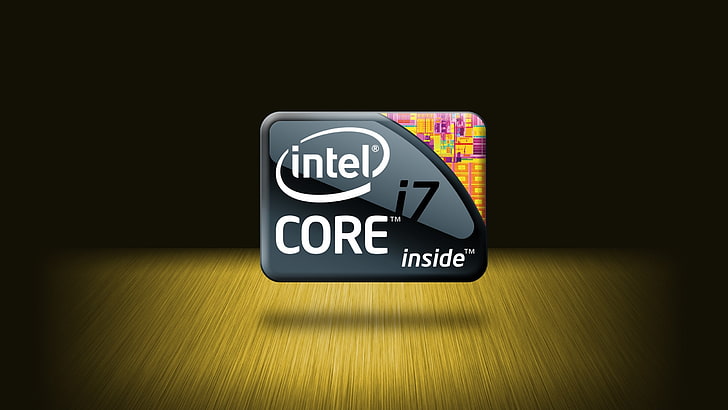 black Intel Core i7 processor, logo, Extreme Edition, communication