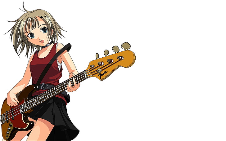 anime girl guitarist wallpaper, music, fun, musician, musical Instrument, HD wallpaper