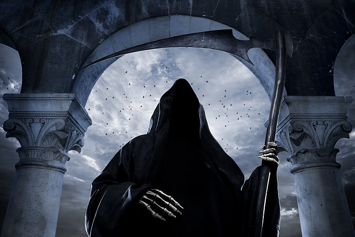 Grim Reaper clip art, Gothic, death, architecture, built structure, HD wallpaper