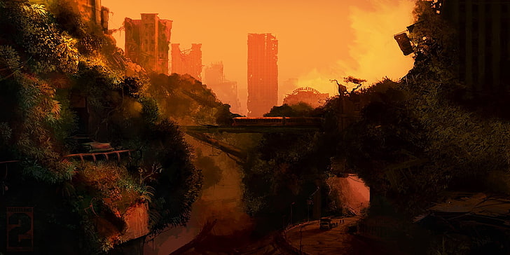 brown and black house painting, Wasteland 2, Fallout, apocalyptic, HD wallpaper