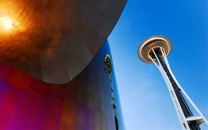 Space Needle Tower Seattle, travel and world, HD wallpaper