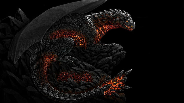 dragon, fantasy art, artwork, HD wallpaper