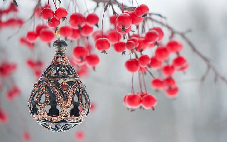 Christmas, Christmas ornaments, HD wallpaper