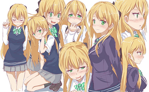 HD wallpaper: Anime, Gamers!, Blonde, Green Eyes, Karen Tendou, School  Uniform | Wallpaper Flare