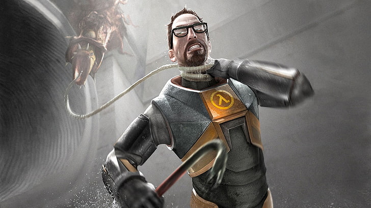 gray armored character wallpaper, Half-Life, Half-Life 2, video games