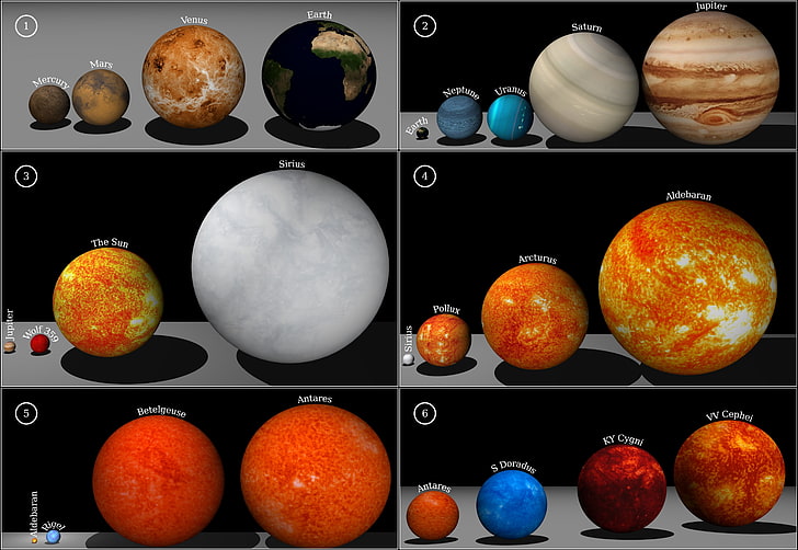 planet lot collage screenshot, Earth, Sun, space, Mercury, Mars