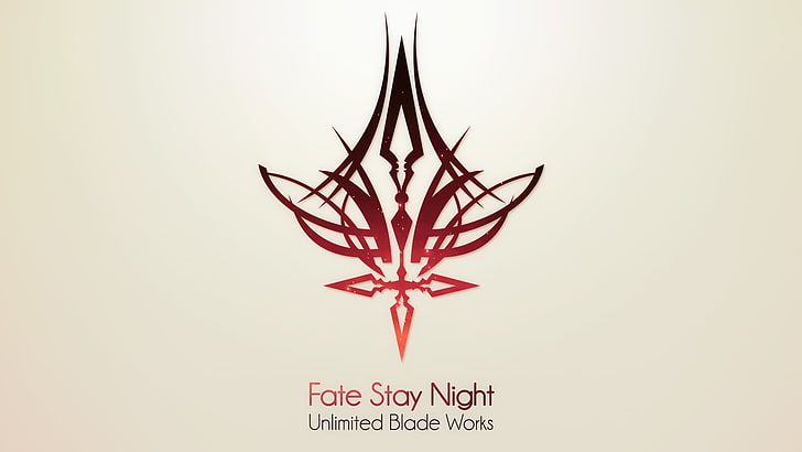 Fate Stay Night logo, artwork, Fate Series, Fate/Stay Night, Fate/Stay Night: Unlimited Blade Works, HD wallpaper