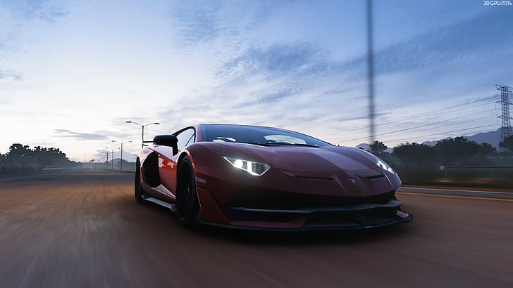 car, Lamborghini Aventador LP 770-4 SVJ, Forza Horizon 5, screen shot