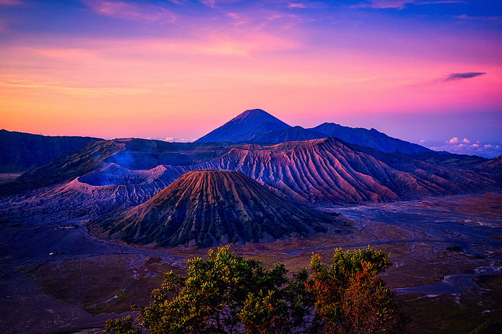 Sunrise, Volcano, Indonesia, 5K, Mount Bromo, Sunset