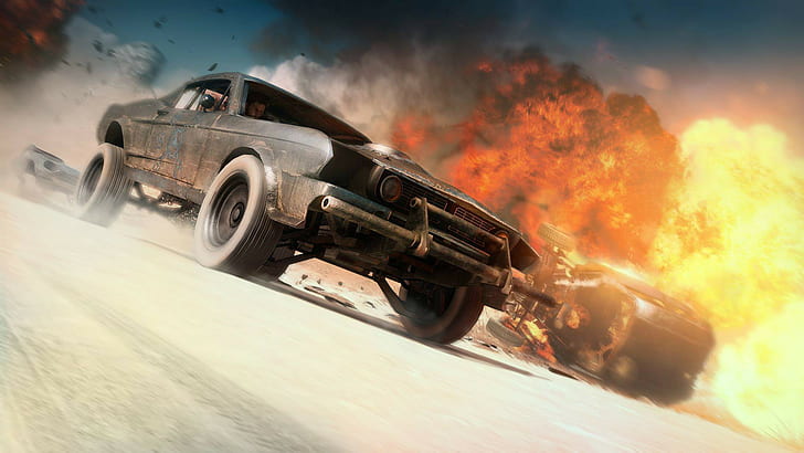 Hd Wallpaper Mad Max Game Car Speed Fire Chase Wallpaper Flare