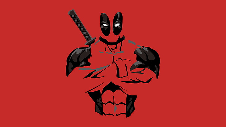 Deadpool illustration, Deadpool from Marvel, halloween, evil, HD wallpaper