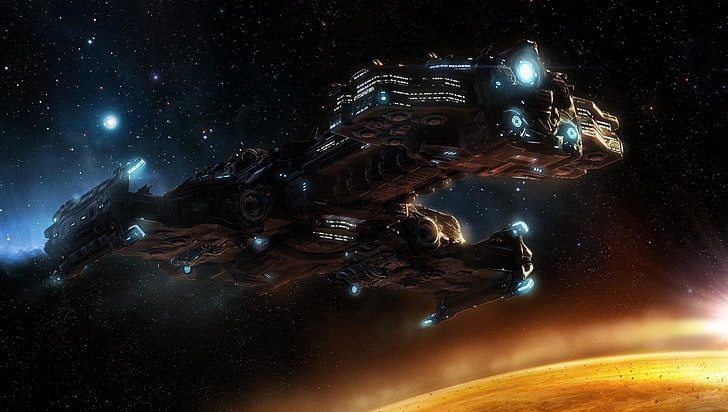 video games, StarCraft II: Wings of Liberty, night, star - space, HD wallpaper