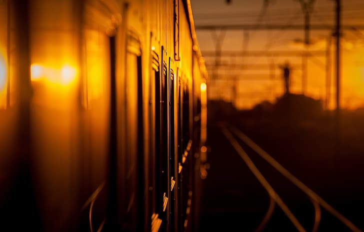 background, train, railroad, HD wallpaper