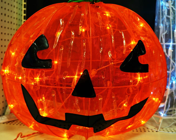Illuminated Pumpkin, illuminated-pumpkin, lighted-jack-o-lantern, HD wallpaper