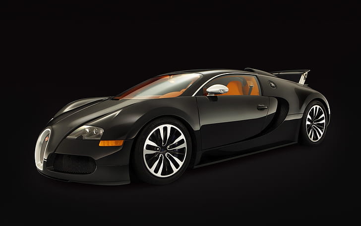 Bugatti Veyron Sang Noir 2008 - Side Angle, HD wallpaper
