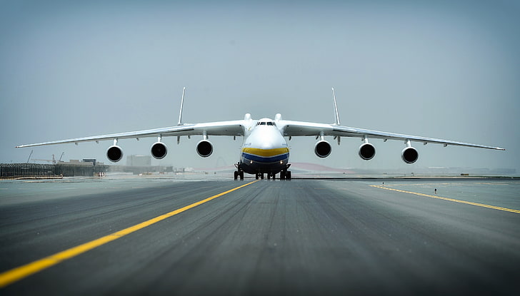 The plane, Strip, Wings, Engines, Dream, Ukraine, Mriya, The an-225, HD wallpaper