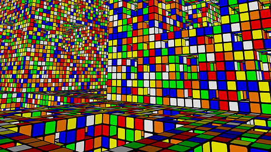 HD wallpaper: 3d, Colorful, cube, digital art, Rubiks Cube, Square, tiles |  Wallpaper Flare
