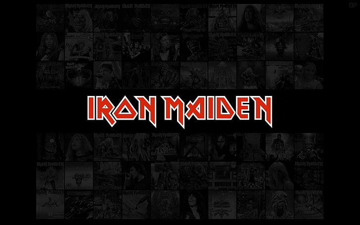 Iron Maiden, text, communication, red, western script, transfer print