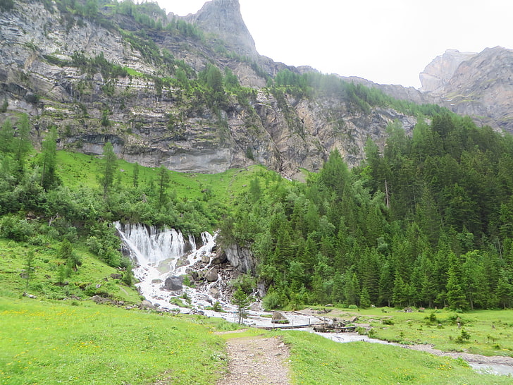 Switzerland, Alps, Swiss Alps, Bernese Alps, green, mountains, HD wallpaper