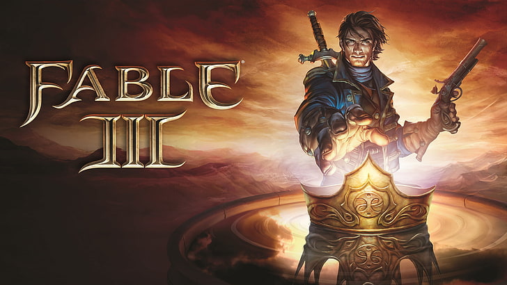 Fable III, video games, art and craft, communication, text