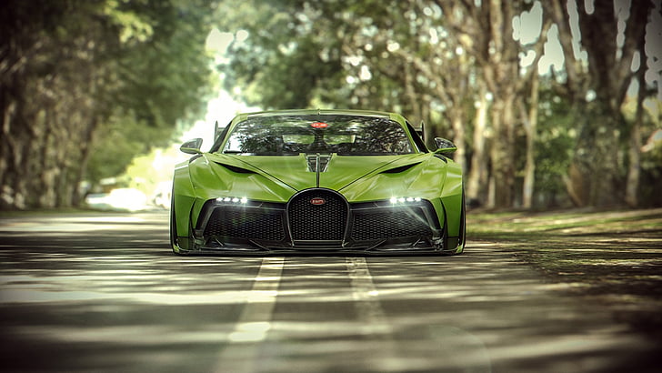 HD wallpaper: Bugatti, Bugatti Divo, Car, Green Car, Sport Car, Supercar |  Wallpaper Flare