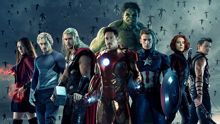 Avengers: Age of Ultron, Marvel Cinematic Universe, Hulk, Captain America, HD wallpaper