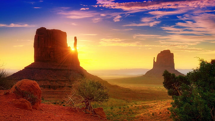 horizon, arizona, utah, united states, desert, formation, national park, HD wallpaper