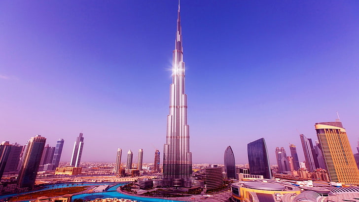 white and gray high-rise building, Dubai, Burj Khalifa, cityscape