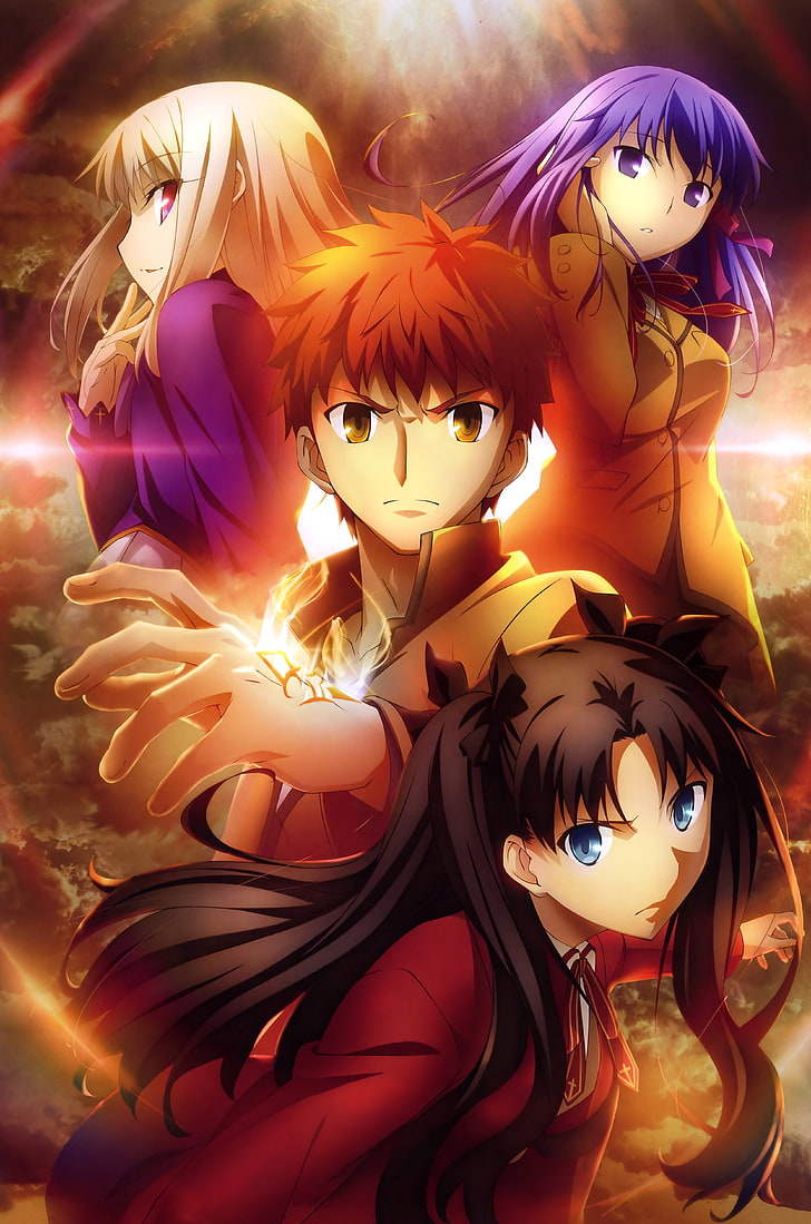 Fate Series, Tohsaka Rin, Shirou Emiya, Sakura Matou, Matou Sakura, HD wallpaper