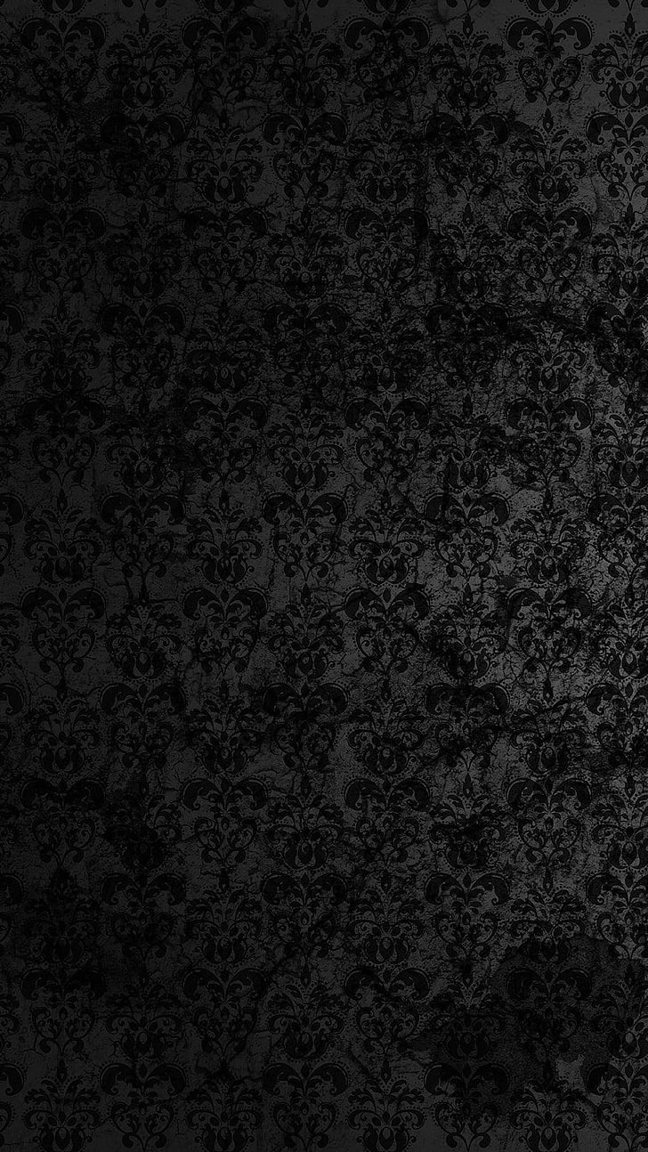 gray and black floral textile, abstract, backgrounds, pattern