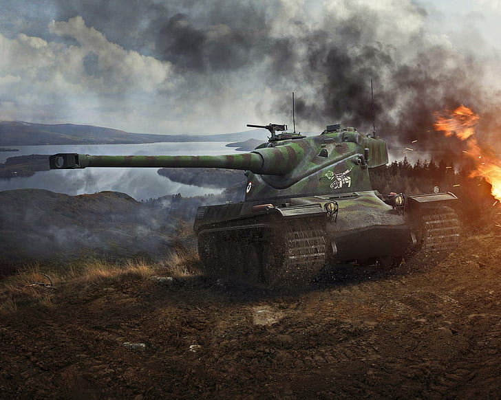 World of Tanks Tanks AMX 50-120 France Games 3D Graphics, tanks from games, HD wallpaper