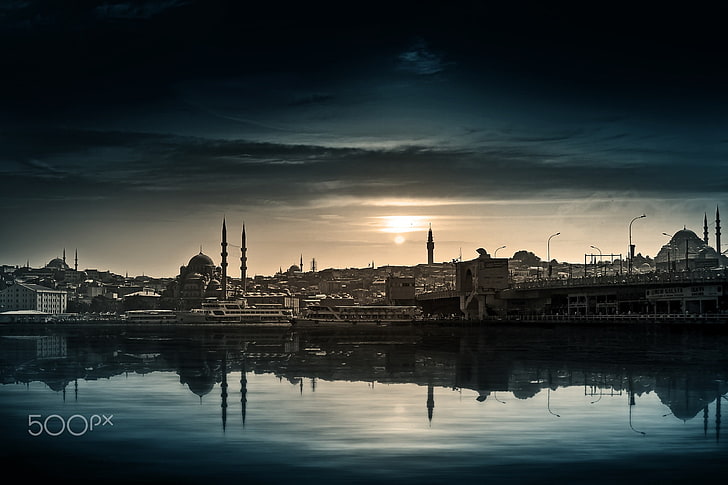photography, Turkey, Istanbul, Islamic architecture, reflection, HD wallpaper