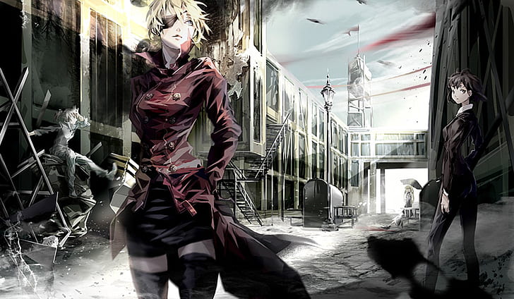 Anime, Blood Blockade Battlefront, Chain Sumeragi, K.K. (Blood Blockade Battlefront), HD wallpaper