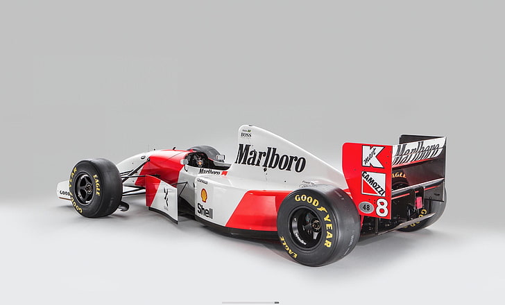 1993, auto, automobile, car, f-1, formula, mclaren, mp4-8, race, HD wallpaper