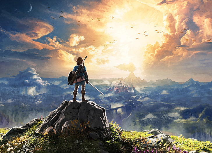 Link wallpaper, The Legend of Zelda: Breath of the Wild, video games, HD wallpaper