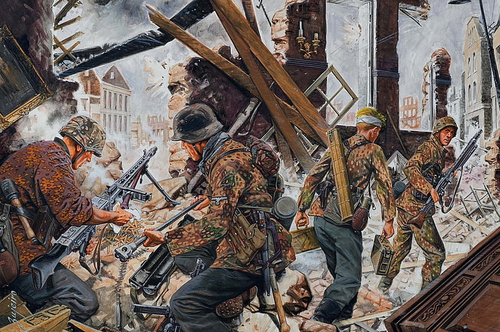 HD wallpaper: World War 2 wallpaper, the city, house, figure, art, the  ruins | Wallpaper Flare